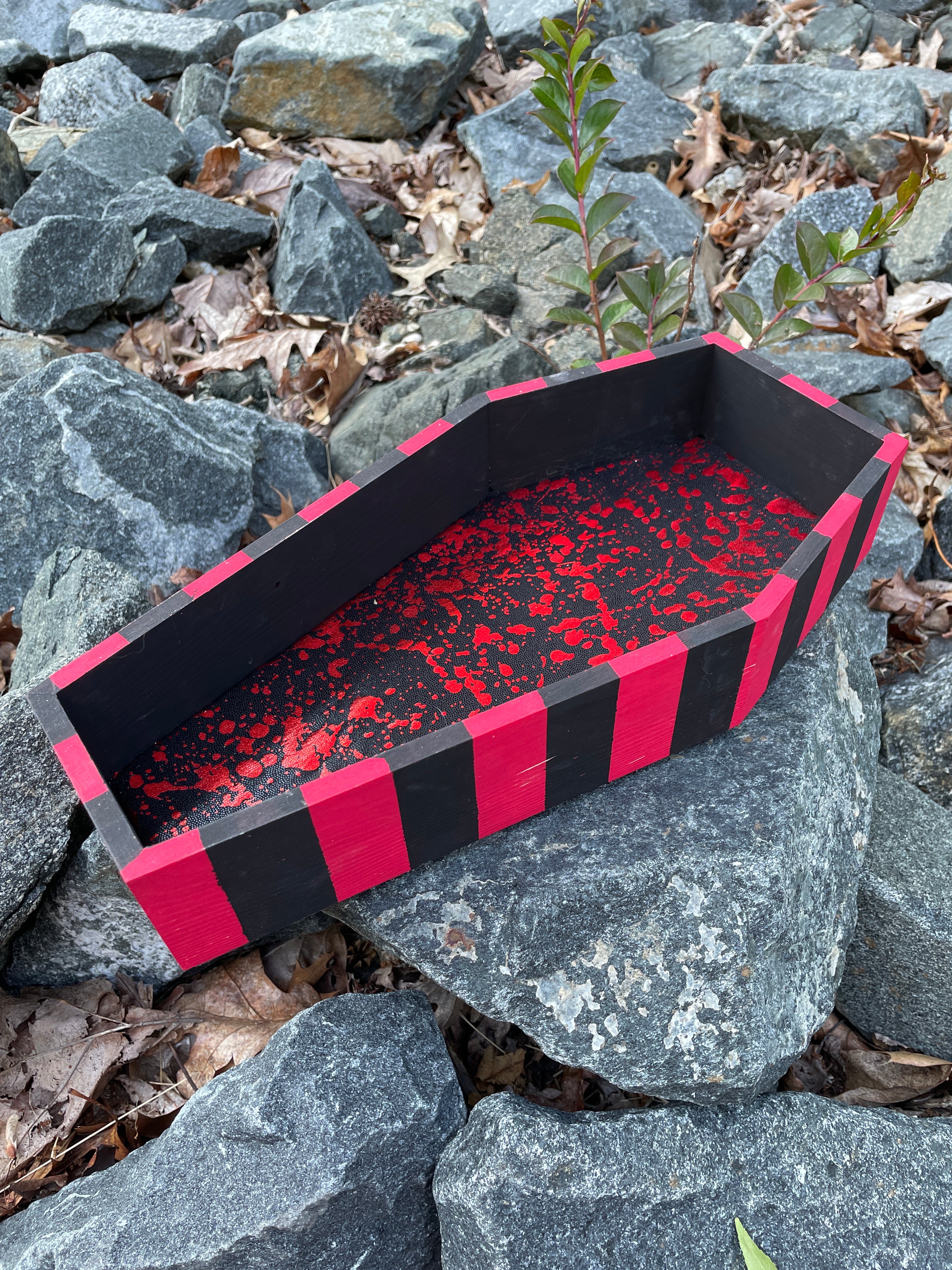 XL Rolling Tray - Red & Black Pinstripe