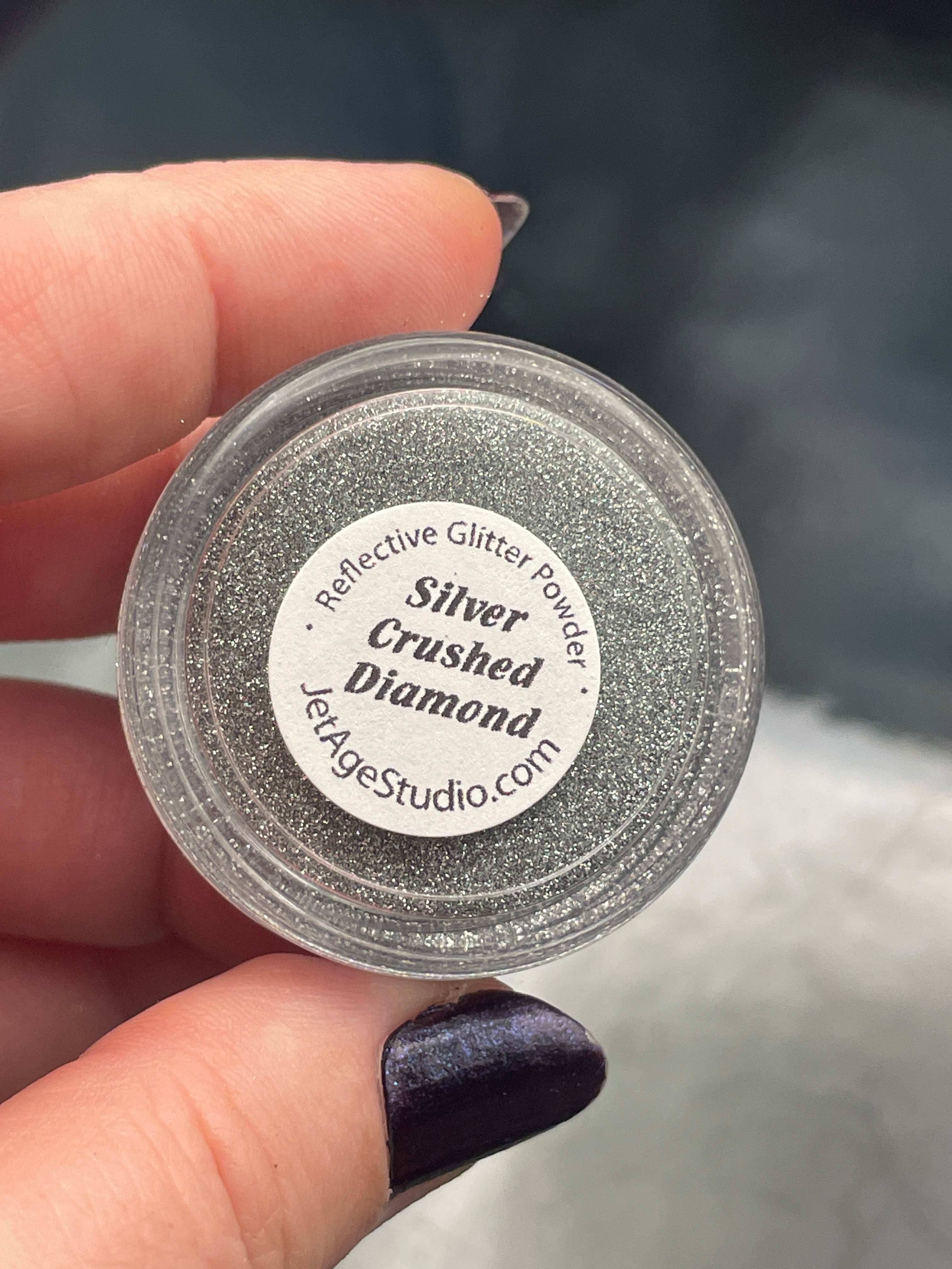 Jar of Silver Crushed Diamond