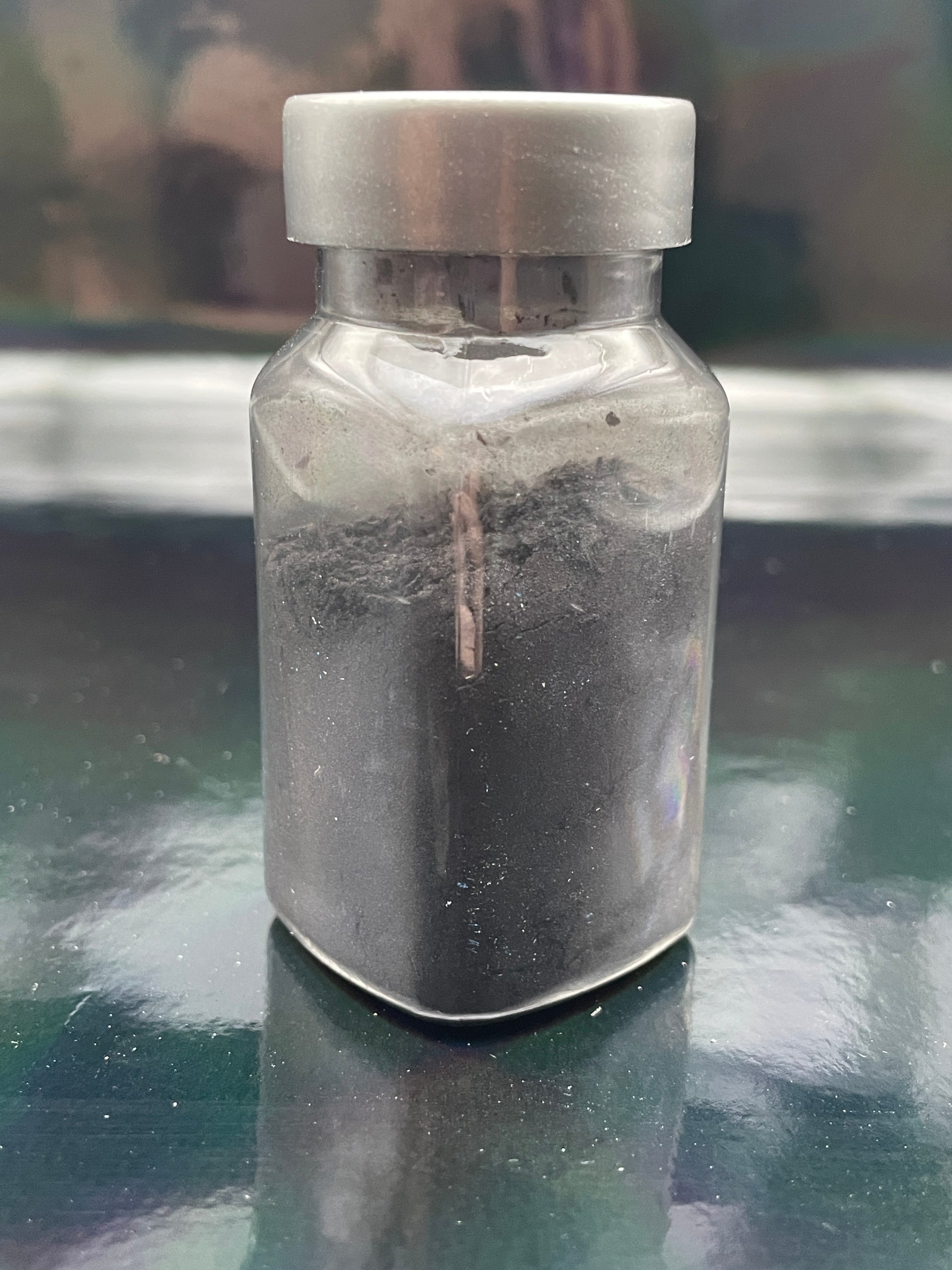 Small Jar of Silver-Black Mica Powder