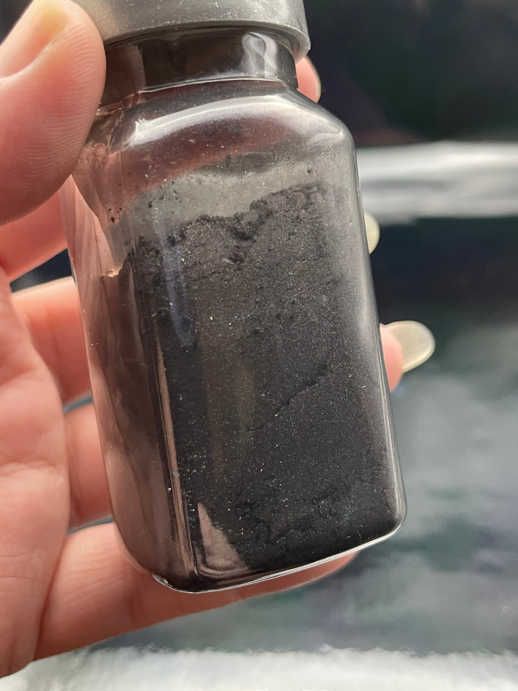 Small Jar of Silver-Black Mica Powder