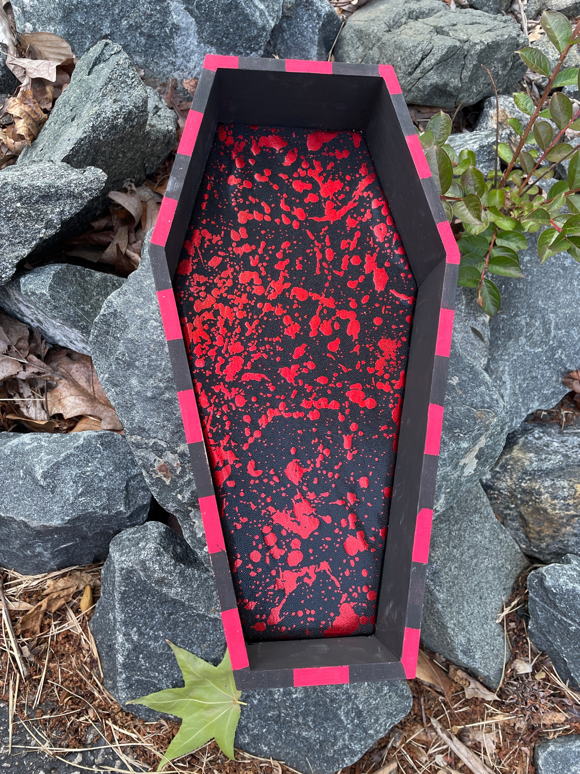 XL Rolling Tray - Red & Black Pinstripe