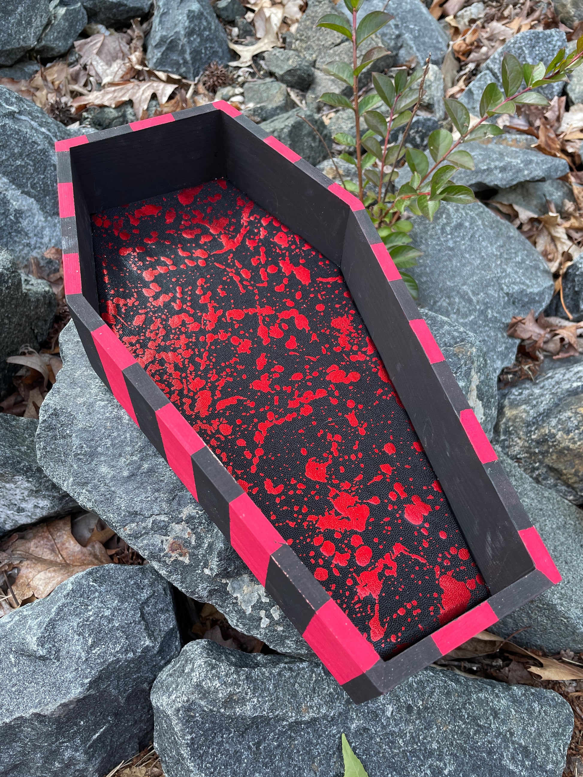XL Rolling Tray - Red & Black Pinstripe