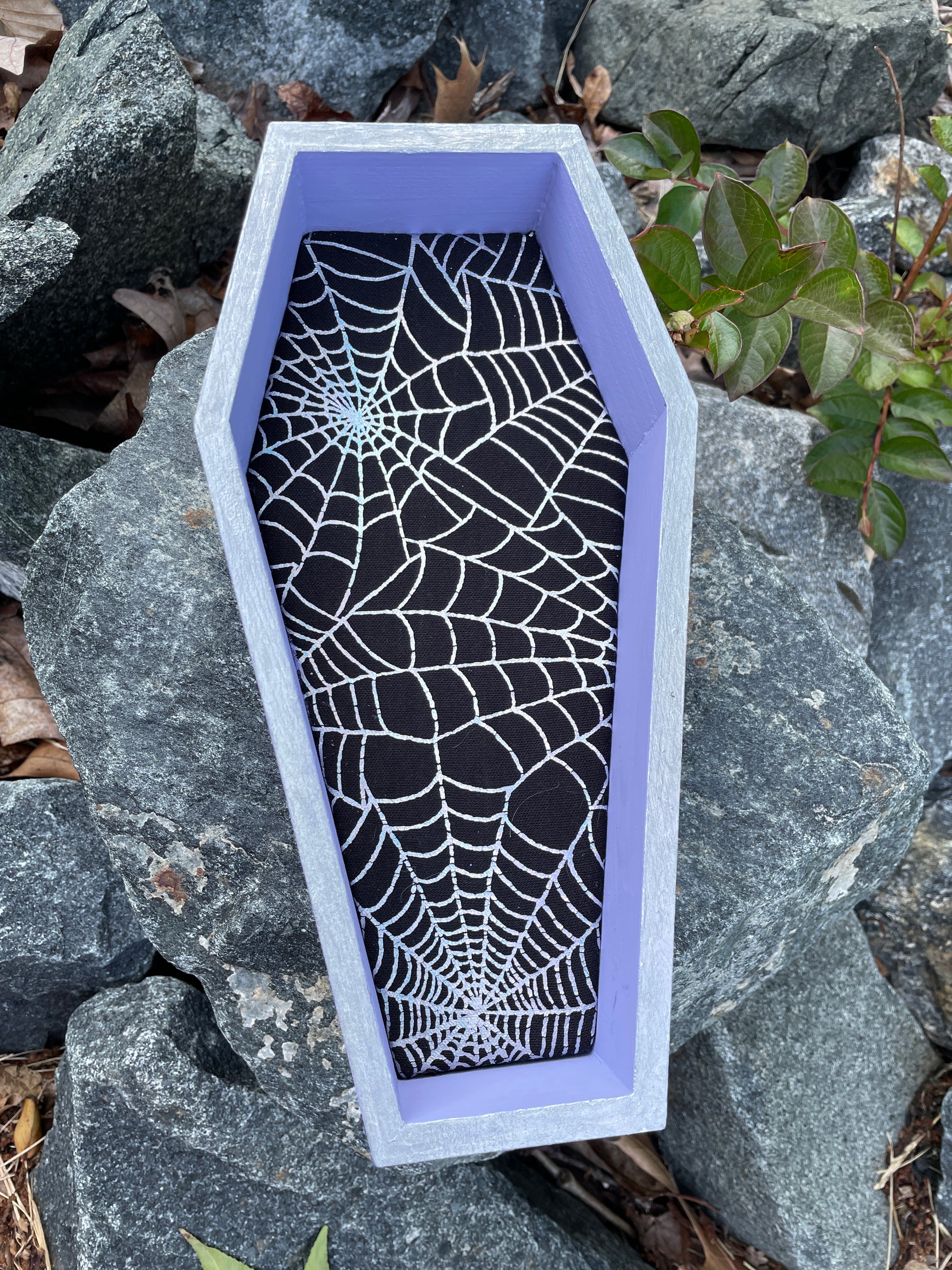 Rolling Tray - Lavender & Black Webs