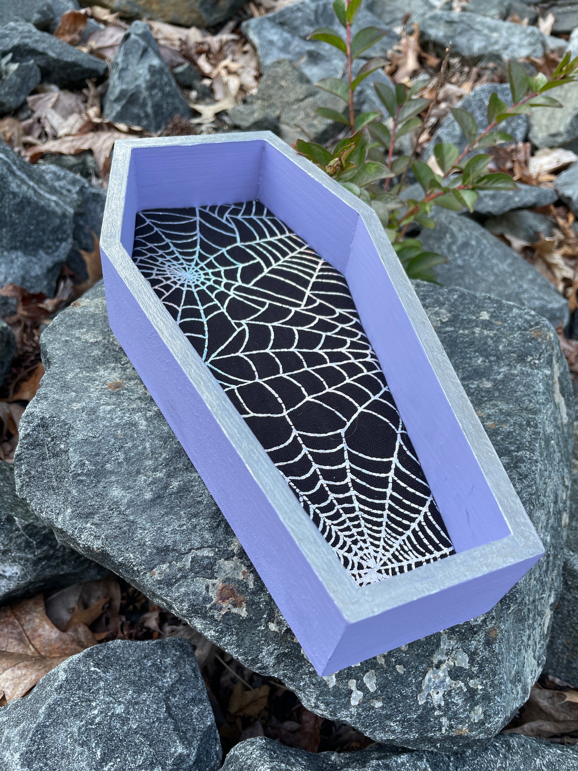 Rolling Tray - Lavender & Black Webs