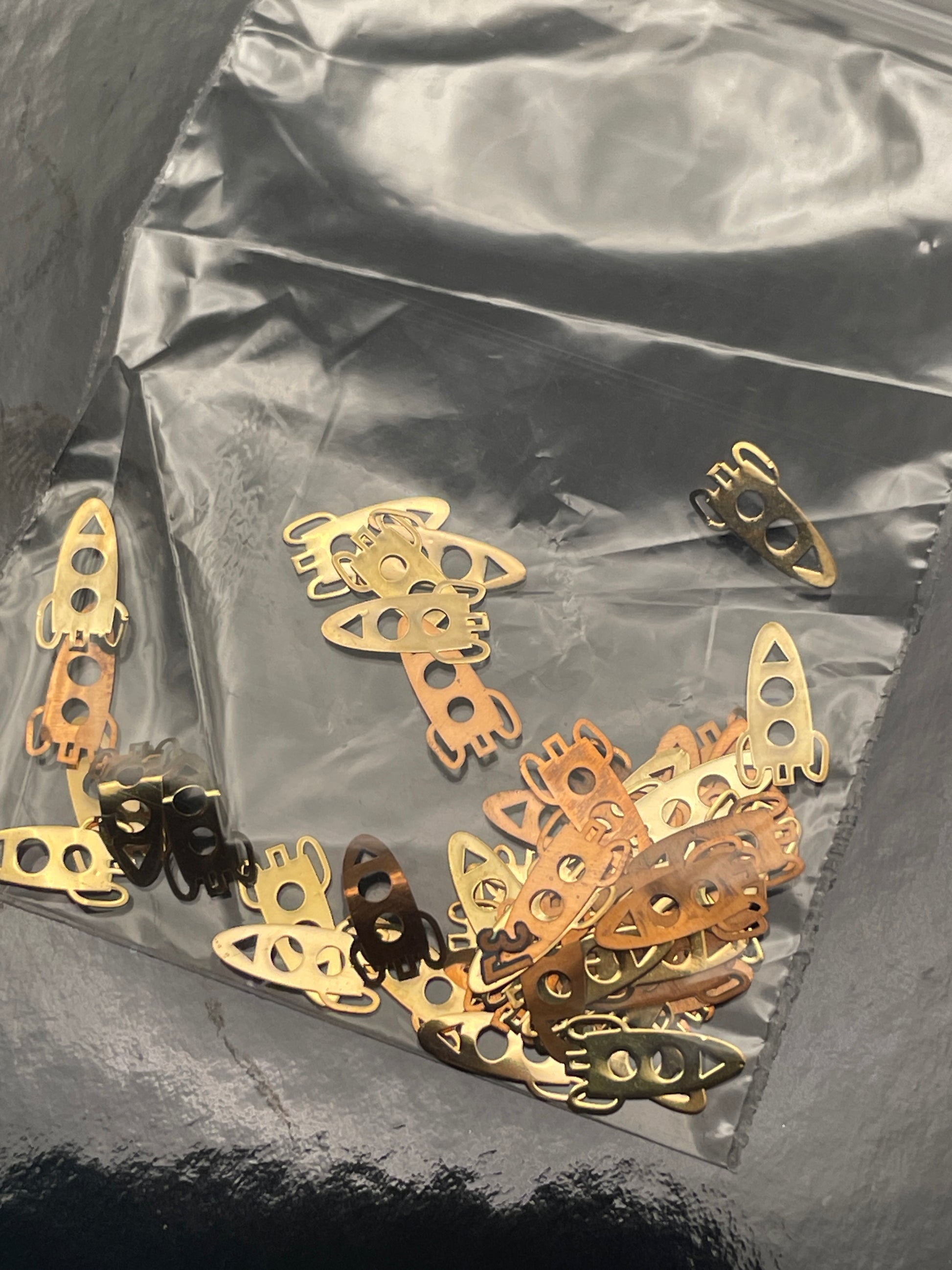 Tiny Rocket Ship Glitter Sprinkles