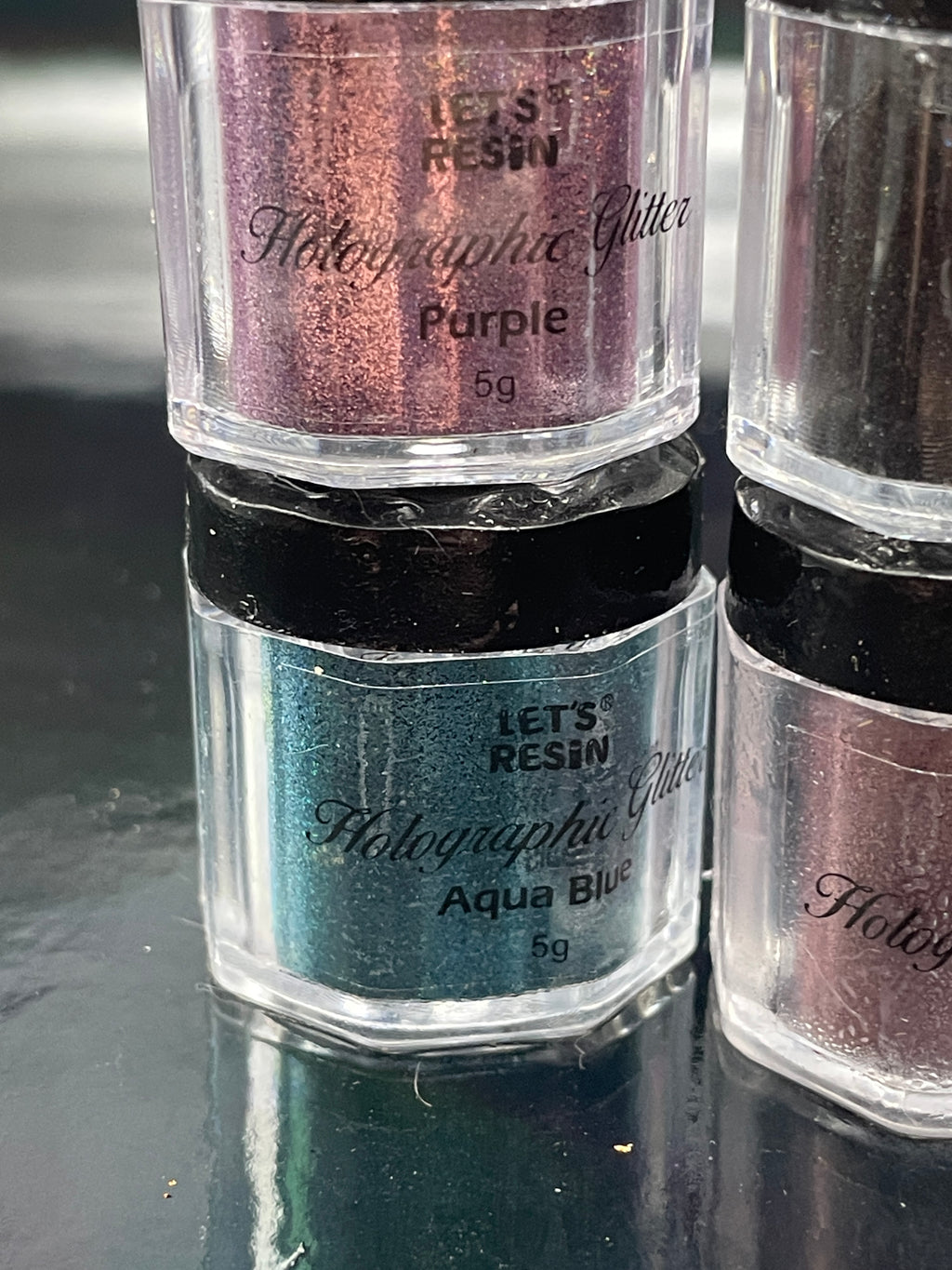 Multipack of Let's Resin Holographic Glitter
