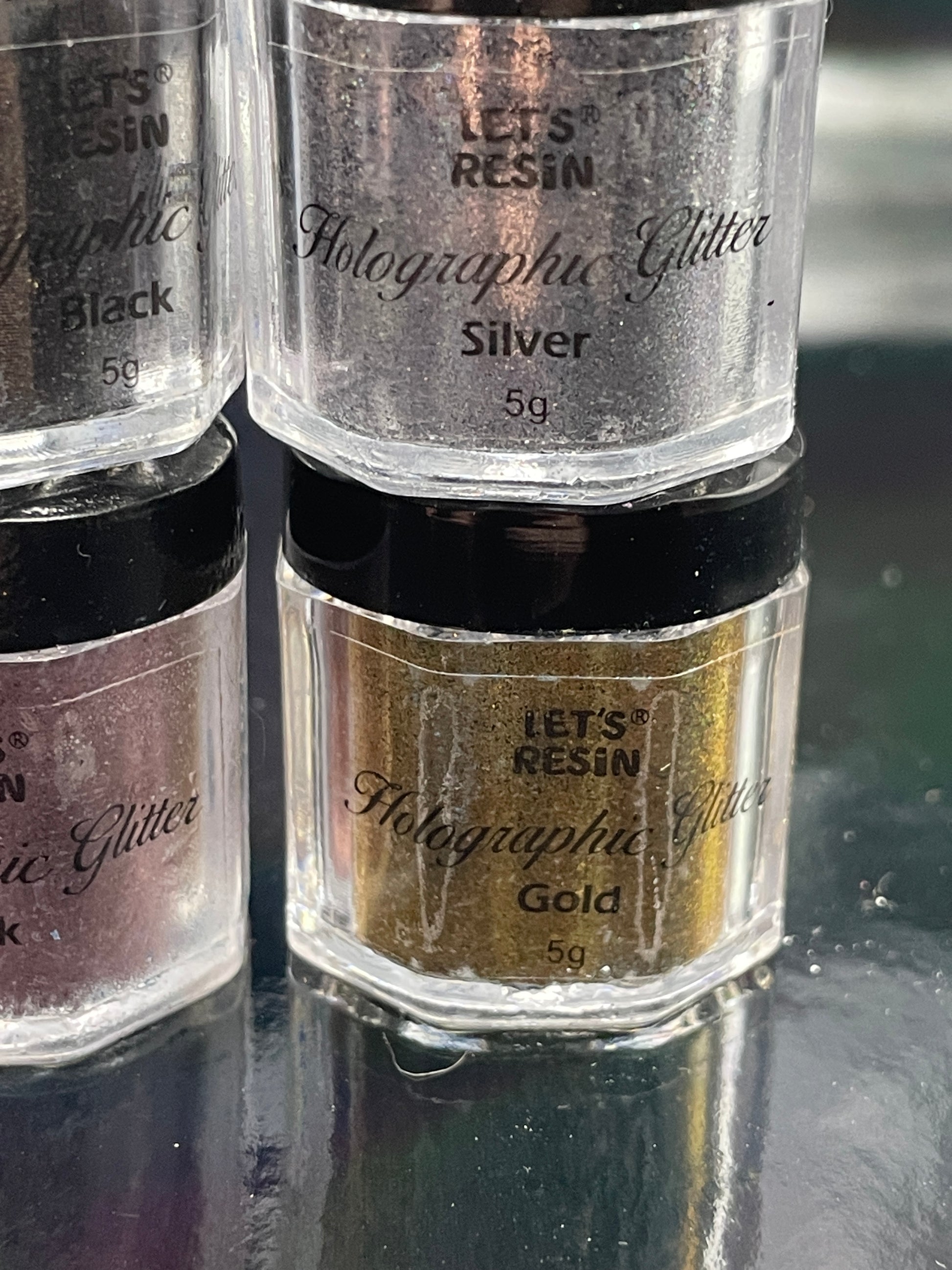 Multipack of Let's Resin Holographic Glitter