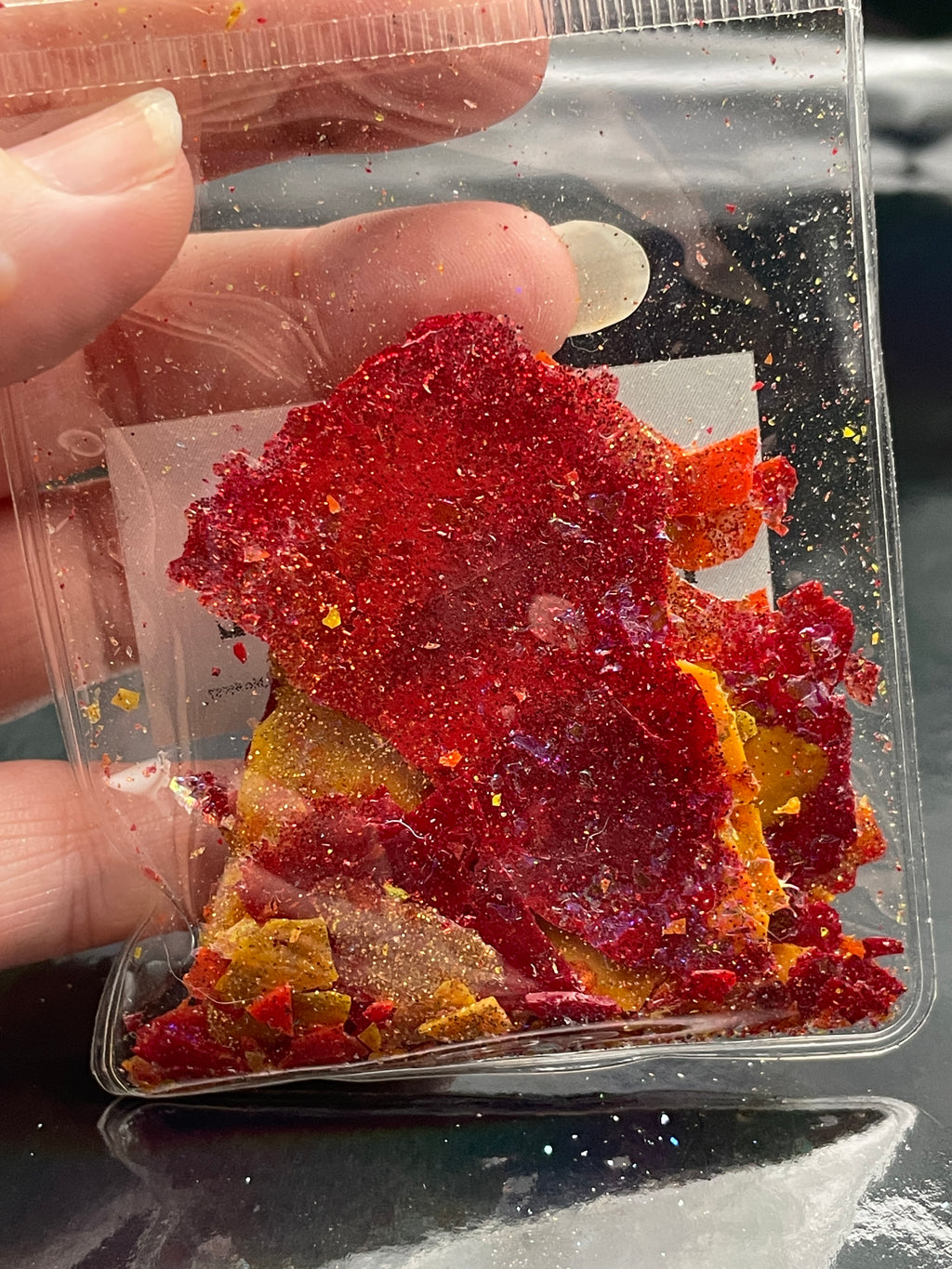 Resin Flake - Red & Orange