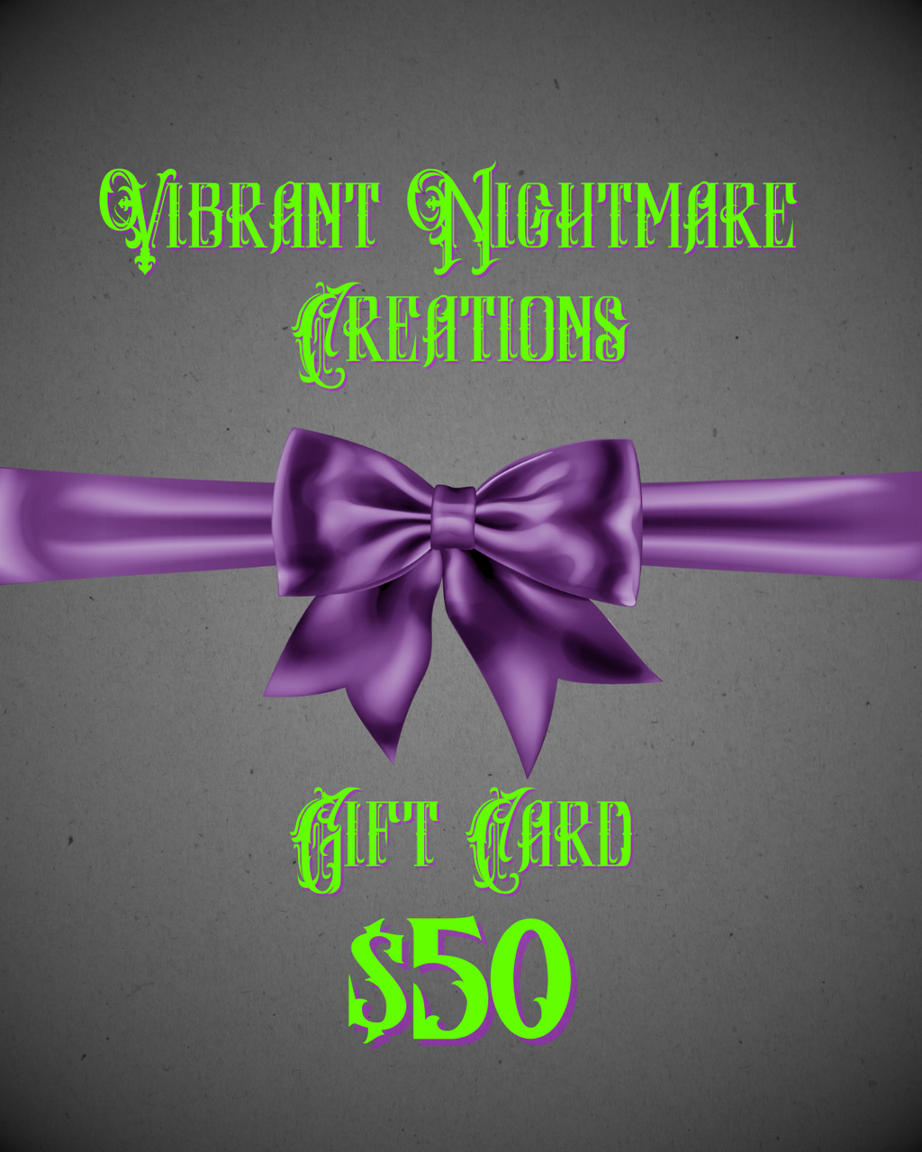 Vibrant Nightmare Creations Gift Card